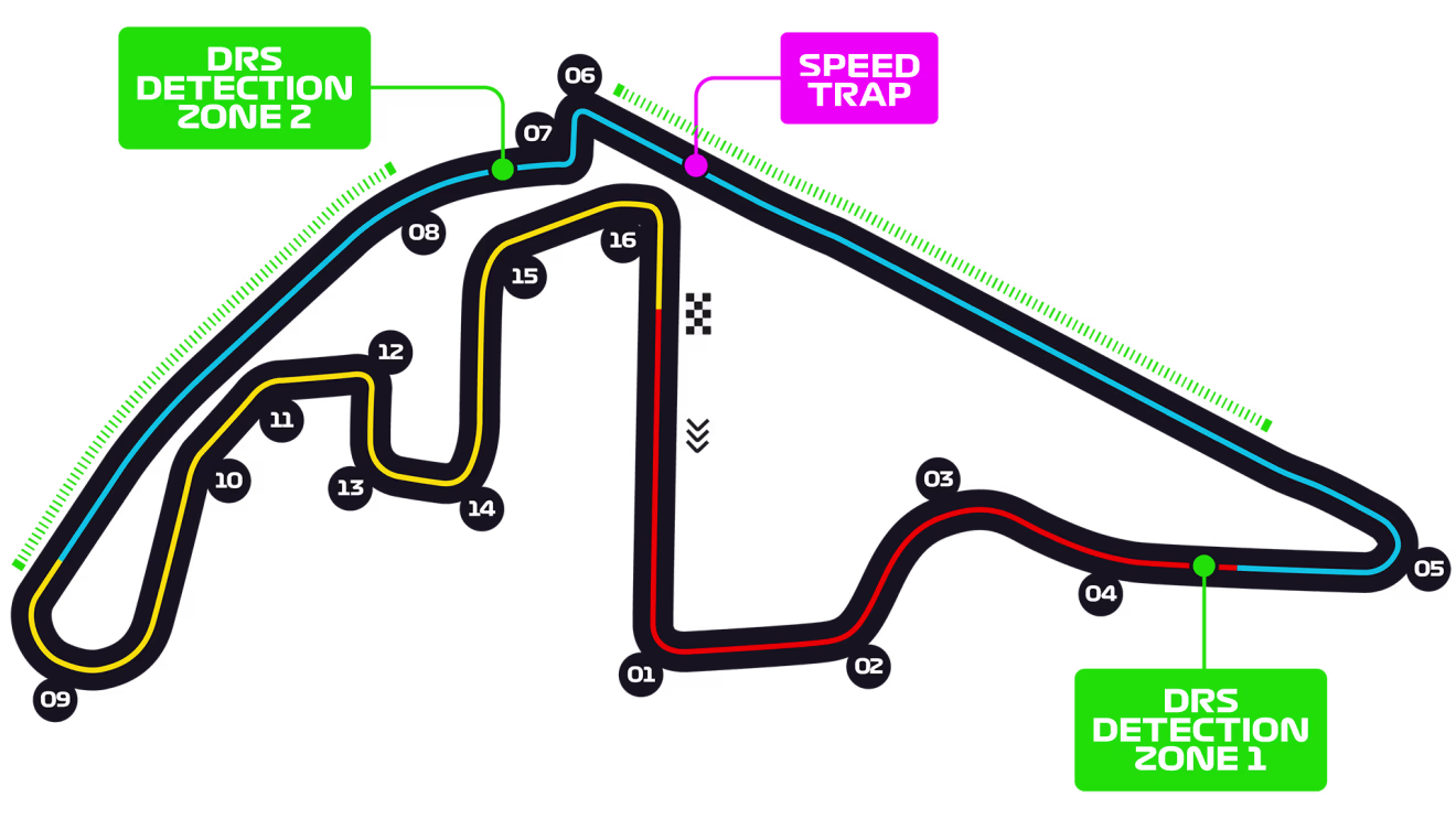Grand Prix van Abu Dhabi – Yas Marina Circuit layout Grand Prix van Abu Dhabi – Yas Marina Circuit layout